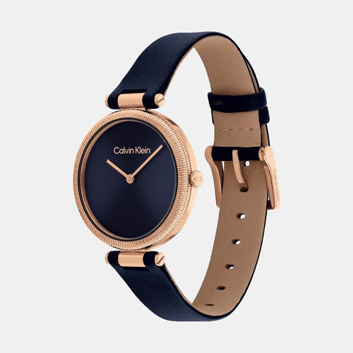 Gleam Women Quartz Blue Dial Analog Leather Watch 25100041