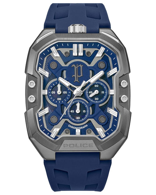 Police Men Round Blue Watches PLPEWGO0092205