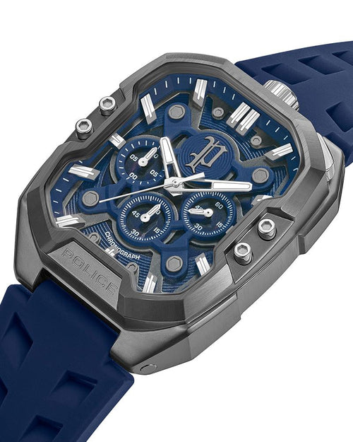 Police Men Round Blue Watches PLPEWGO0092205