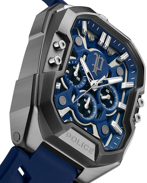 Police Men Round Blue Watches PLPEWGO0092205W