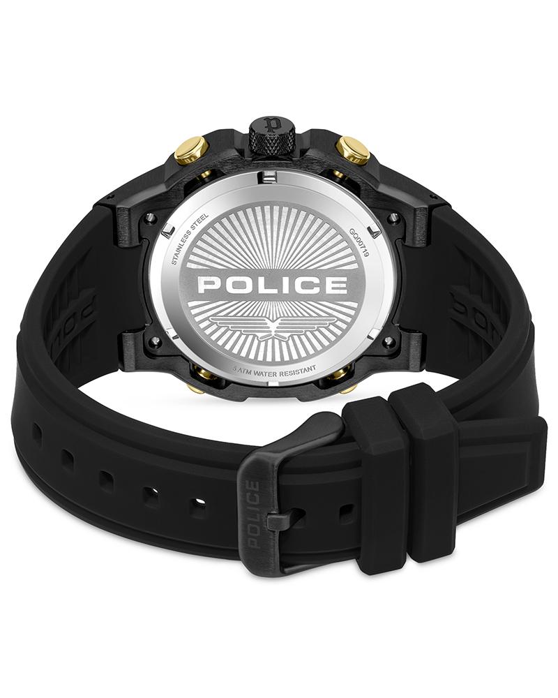 Police Men Round Black Watches