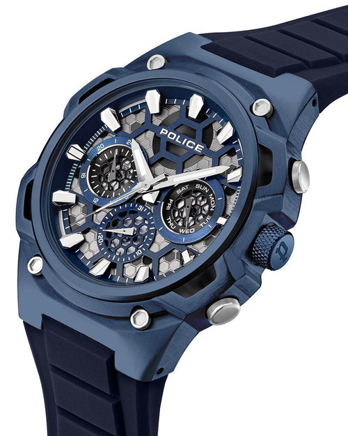 Police Men Round Blue Watches PLPEWGQ0071903