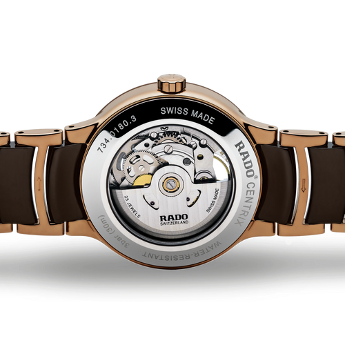 Rado Centrix Brown Skeleton Dial Automatic R30181312 Watch for Men