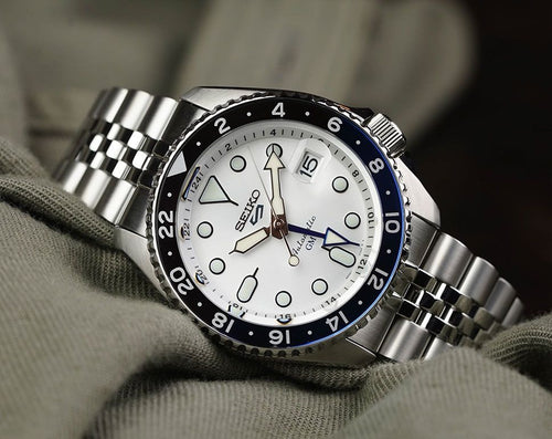 Seiko 5 Sports SKX GMT Sky Blue, Silver Cloud - SSK033K1