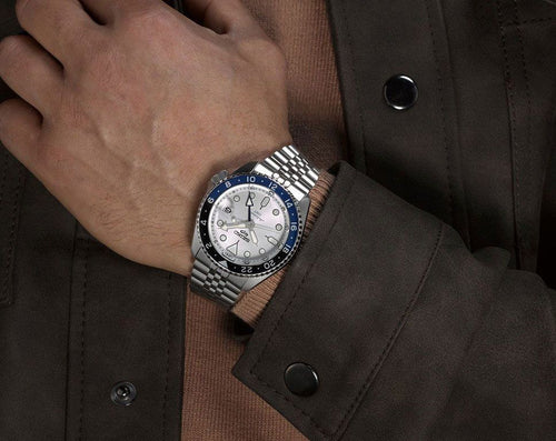 Seiko 5 Sports SKX GMT Sky Blue, Silver Cloud - SSK033K1