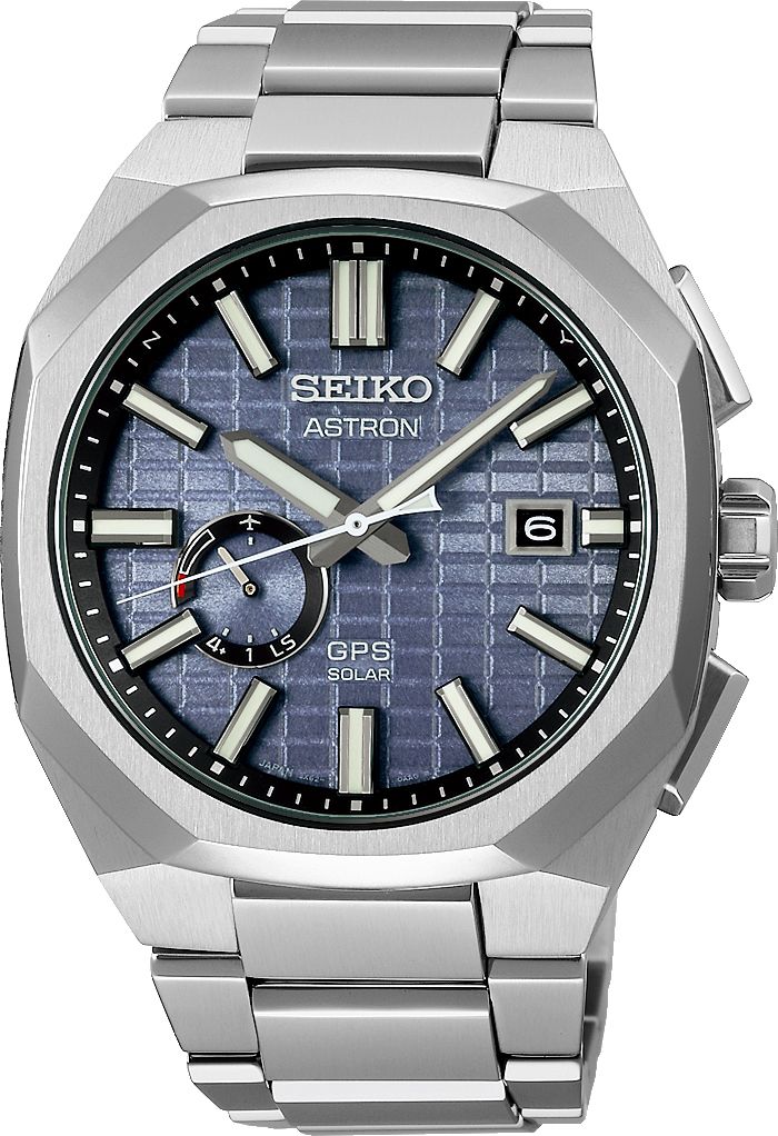 Seiko Astron Men Solar Blue Dial Analog Titanium Watch SSJ013J1