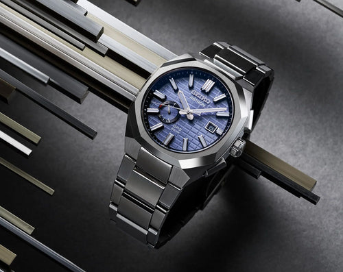Seiko Astron Men Solar Blue Dial Analog Titanium Watch SSJ013J1