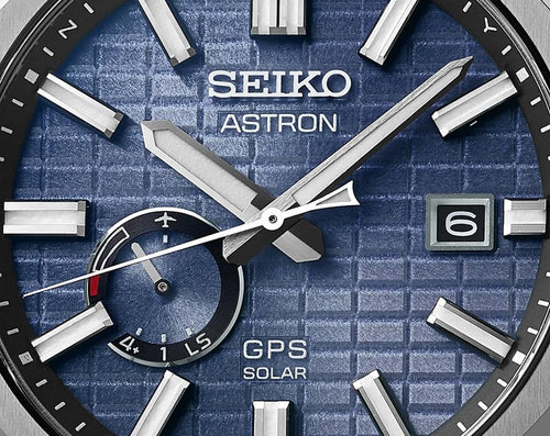 Seiko Astron Men Solar Blue Dial Analog Titanium Watch SSJ013J1
