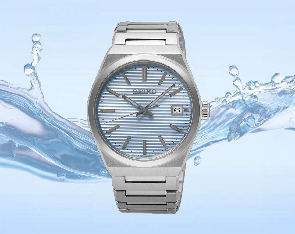 Seiko Dress Men Quartz Blue Dial Analog Stainless Steel Watch SUR599P1