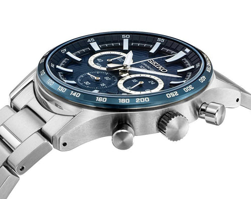 Men's Quartz Chronograph Watch with Three Sub-dials - SSB445P1