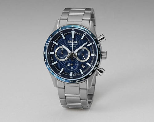Men's Quartz Chronograph Watch with Three Sub-dials - SSB445P1