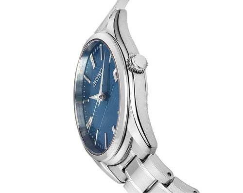 Seiko Dress Men Quartz Blue Dial Analog Stainless Steel Watch SUR525P1