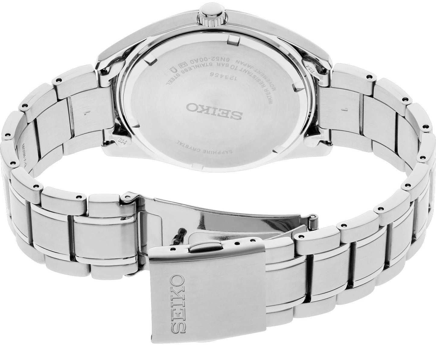 Seiko Dress Men Quartz Blue Dial Analog Stainless Steel Watch SUR525P1