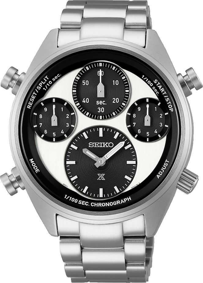 Seiko Prospex Panda One Hundredth of a Second Speedtimer Solar Chronograph - SFJ001P1