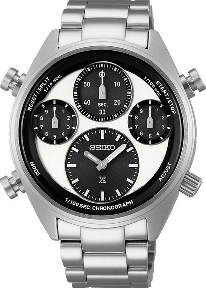 Seiko Prospex Panda One Hundredth of a Second Speedtimer Solar Chronograph - SFJ001P1