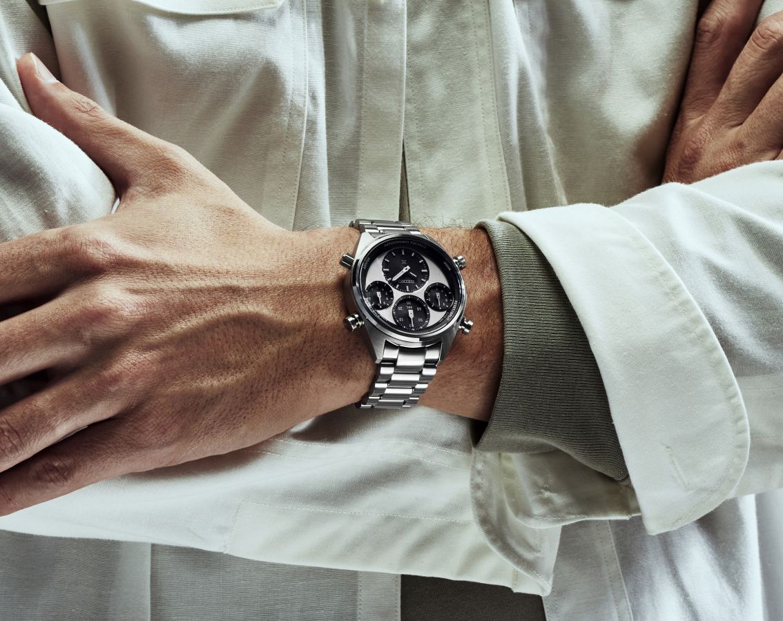 Seiko Prospex Panda One Hundredth of a Second Speedtimer Solar Chronograph - SFJ001P1