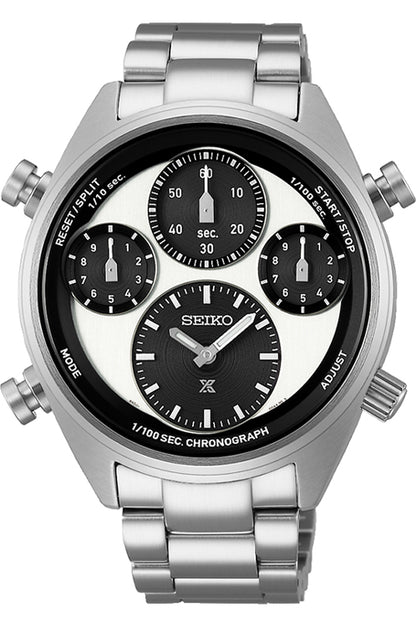 Seiko Prospex Panda One Hundredth of a Second Speedtimer Solar Chronograph - SFJ001P1