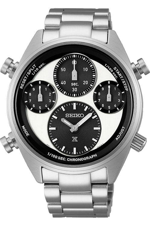 Seiko Prospex Panda One Hundredth of a Second Speedtimer Solar Chronograph - SFJ001P1