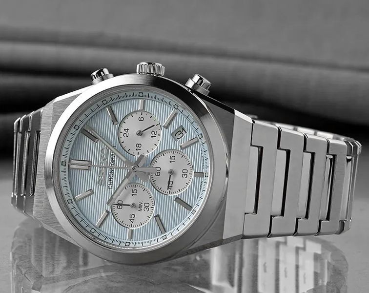 Seiko Conceptual Men Quartz Blue Dial Chronograph Stainless Steel Watch - SSB459P1