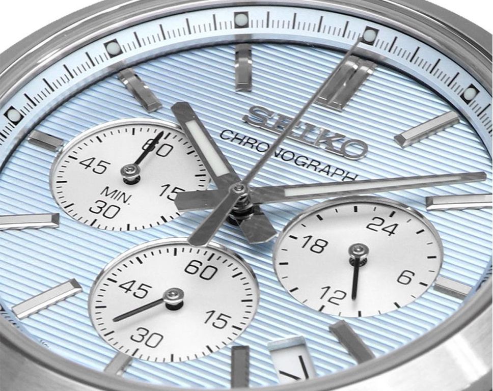 Seiko Conceptual Men Quartz Blue Dial Chronograph Stainless Steel Watch - SSB459P1