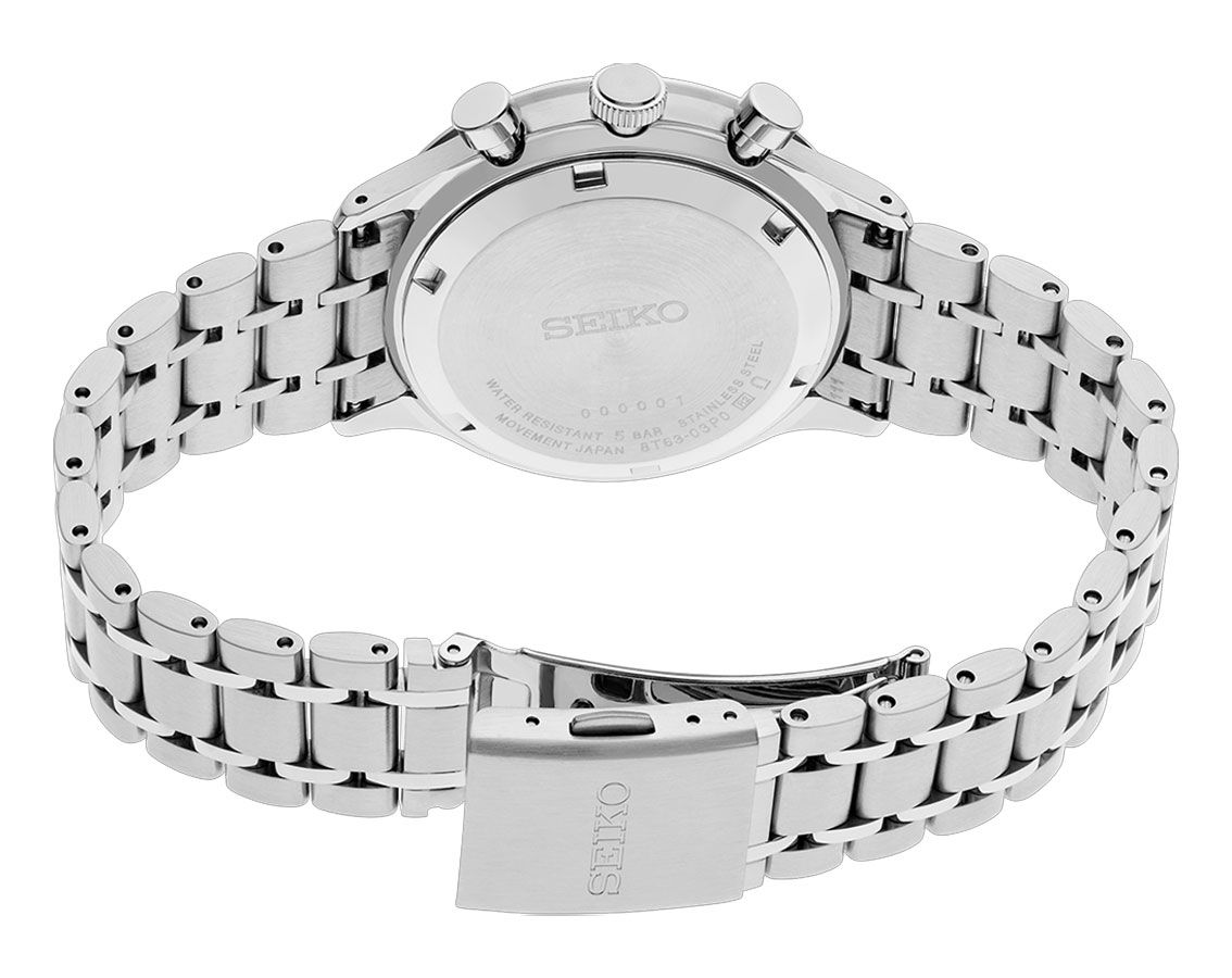 Men Quartz Blue Dial Chronograph Stainless Steel Watch SSB477P1