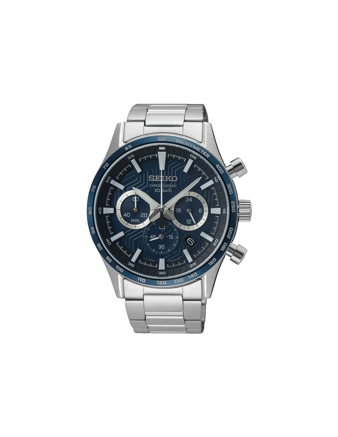 Men's Quartz Chronograph Watch with Three Sub-dials - SSB445P1