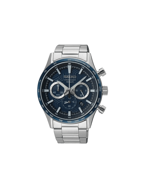 Men's Quartz Chronograph Watch with Three Sub-dials - SSB445P1