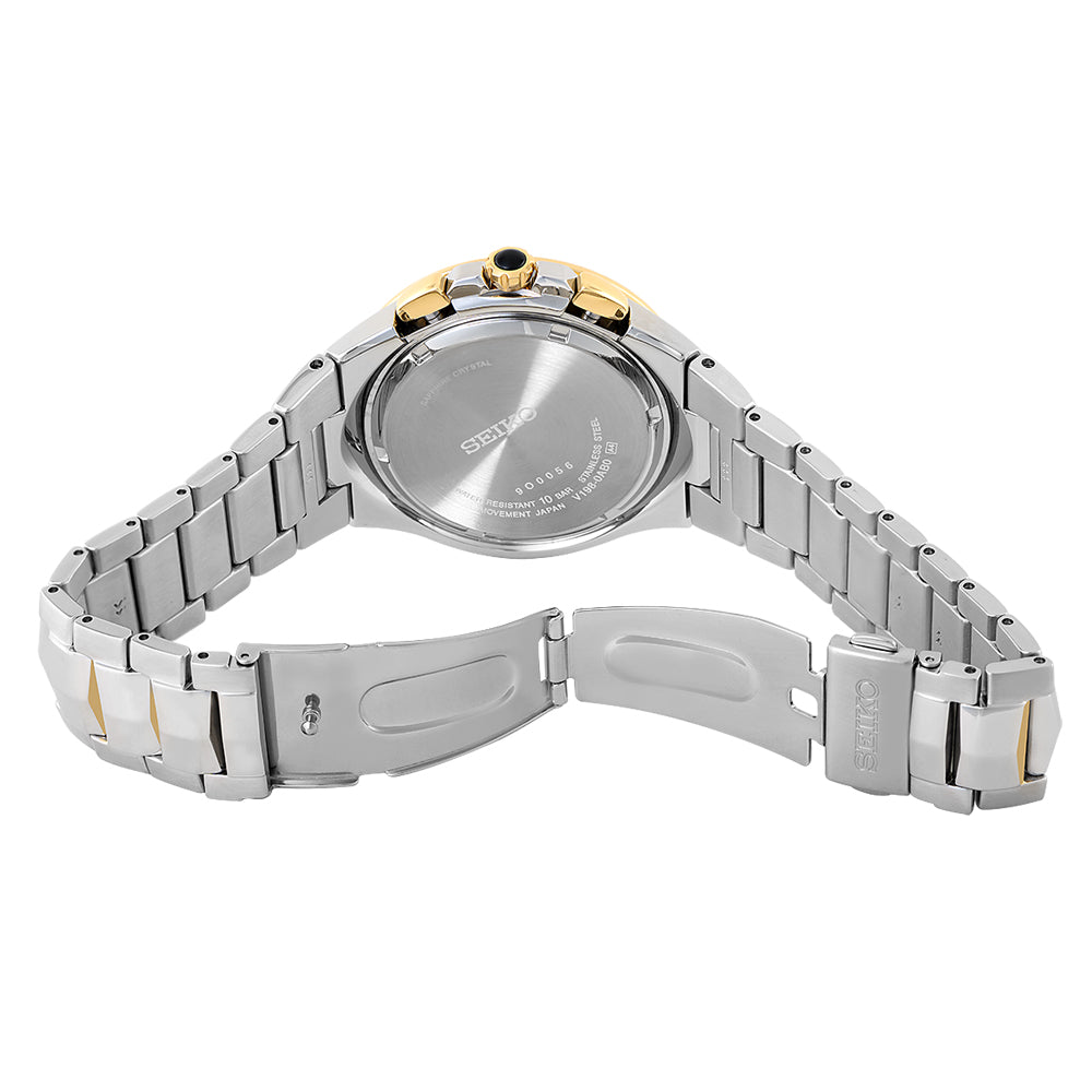 Seiko Coutura Solar Chronograph, Two-Tone Green Dial - SSC764P1