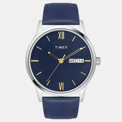 Classics Men Quartz Dial Analog Leather Watch TW0TG8310
