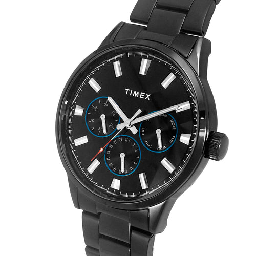 Timex Fashion Men's Black Dial Round Case Multifunction Function Watch -TWEG19911