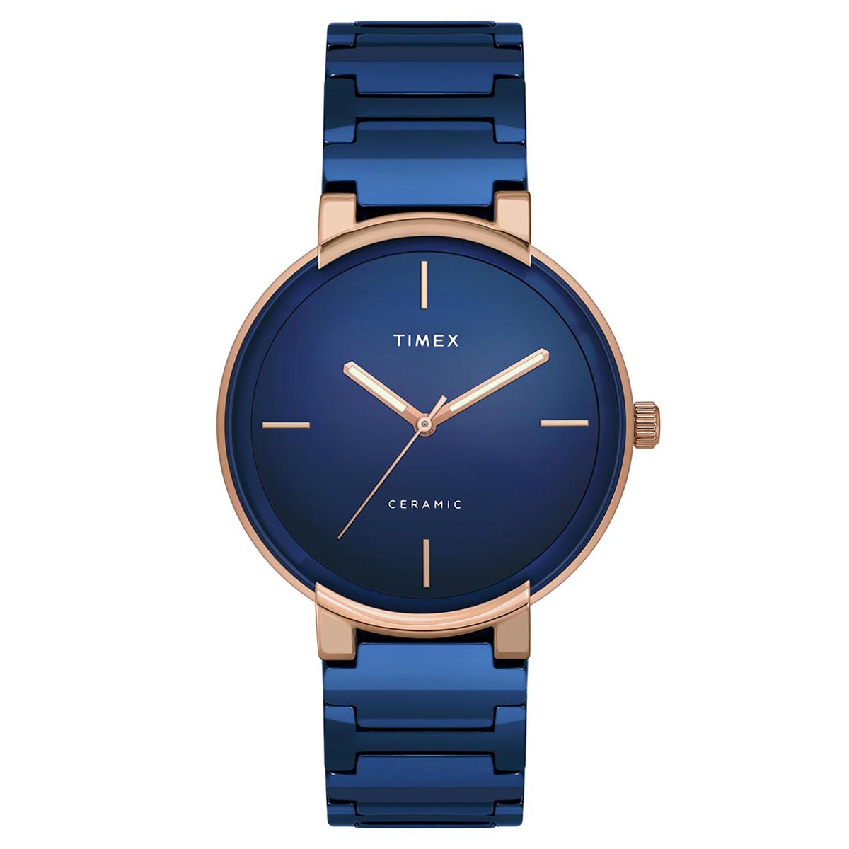 Timex Fashion Men's Blue Dial Round Case 3 Hands Function Watch -TWEG21201