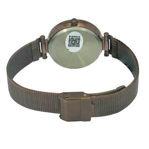 Timex Fashion Women's Brown Dial Round Case 3 Hands Function Watch -TWEL11825