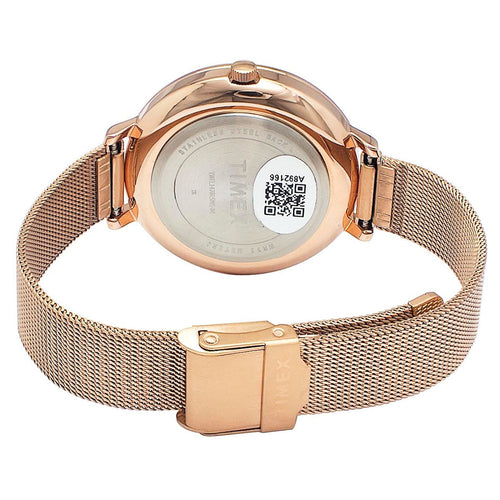 Timex Fashion Women's Rose Gold Dial Round Case 3 Hands Function Watch -TWEL14701