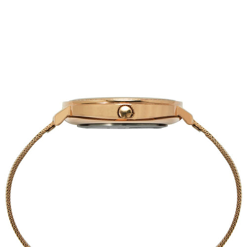 Timex Fashion Women's Rose Gold Dial Round Case 3 Hands Function Watch -TWEL14701