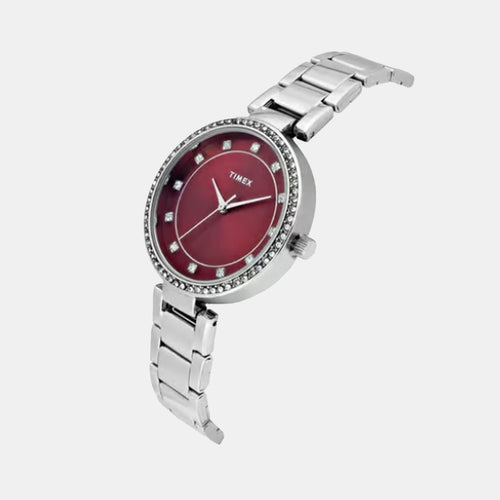 Trendline Women Quartz Red Dial Analog Stainless Steel Watch TWEL18732