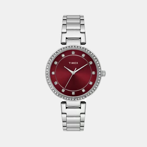 Trendline Women Quartz Red Dial Analog Stainless Steel Watch TWEL18732